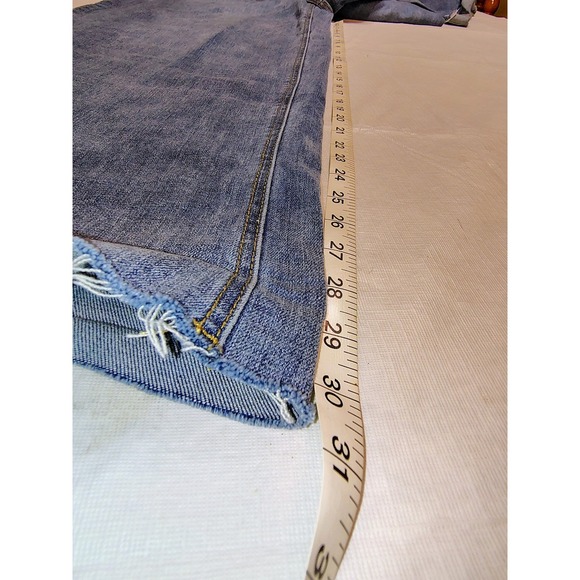 OAT New York Women Wide Leg Jeans Medium Wash High Rise Patch Pocket Size 10/30 - Picture 10 of 11